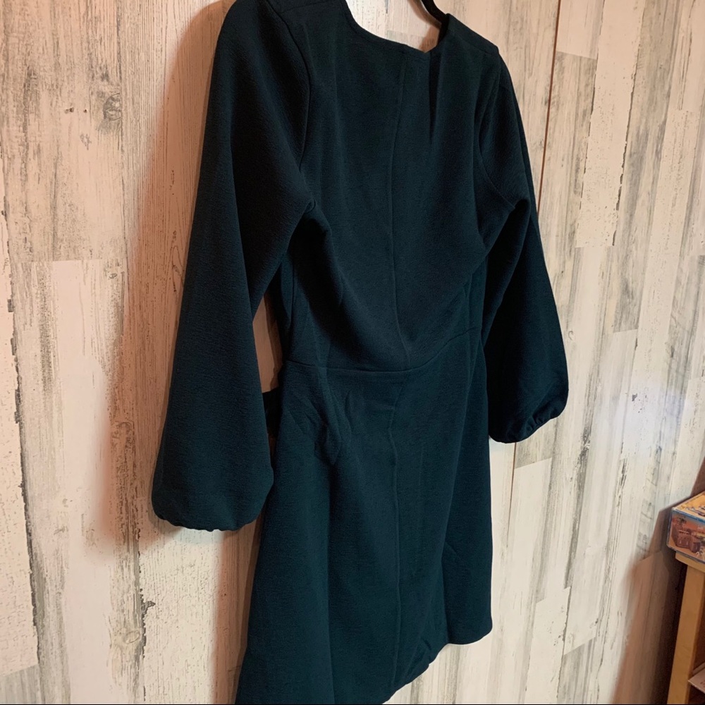 Long Sleeve Faux Wrap Dress Madewell - Picture 4 of 7
